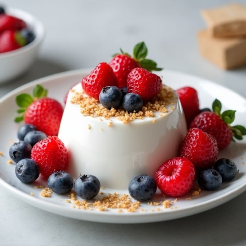 Silky Greek Yogurt Protein Mousse with Mixed Berries