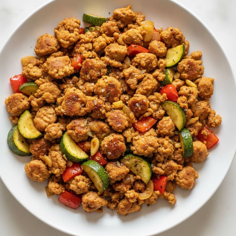 Savory Ground Turkey and Vegetable Skillet