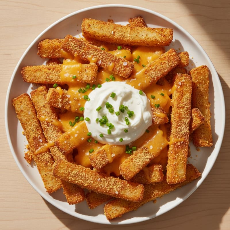 Loaded Jicama Cheese Fries