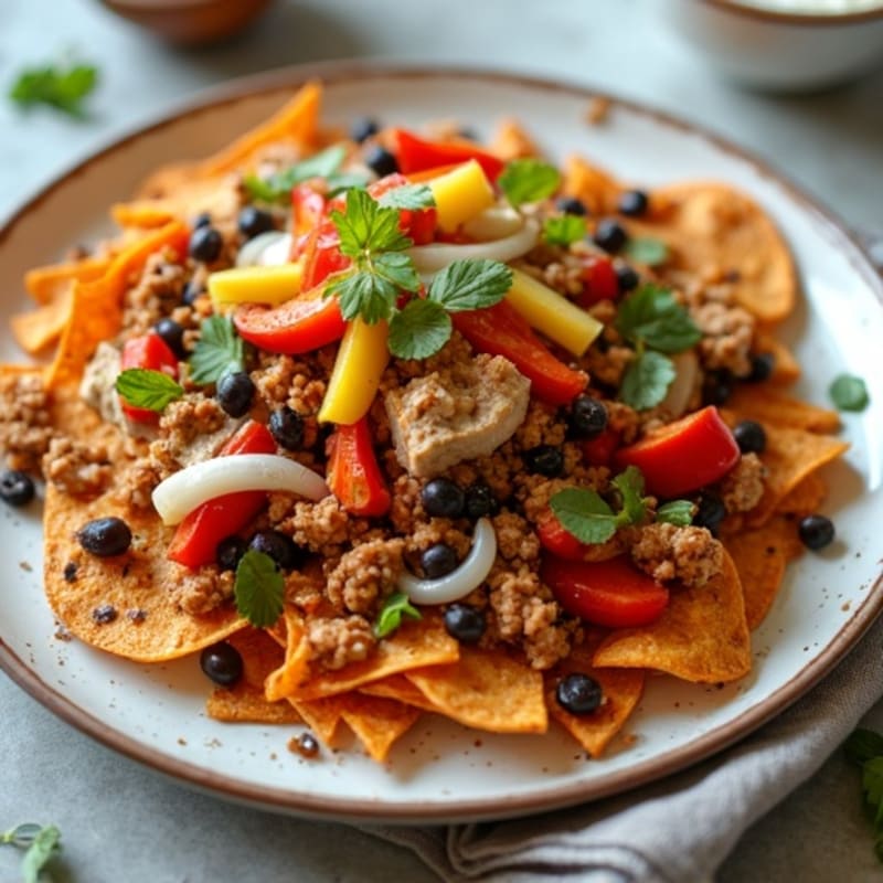 Sheet Pan Turkey Taco-Loaded Sweet Potato Nachos