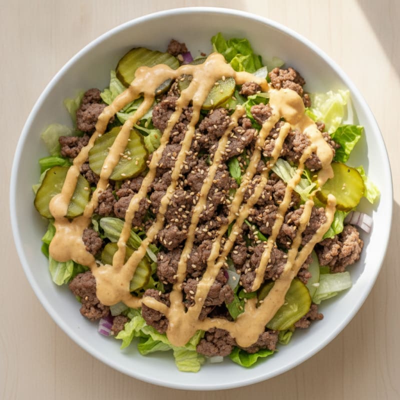 Big Mac Inspired Protein Bowl