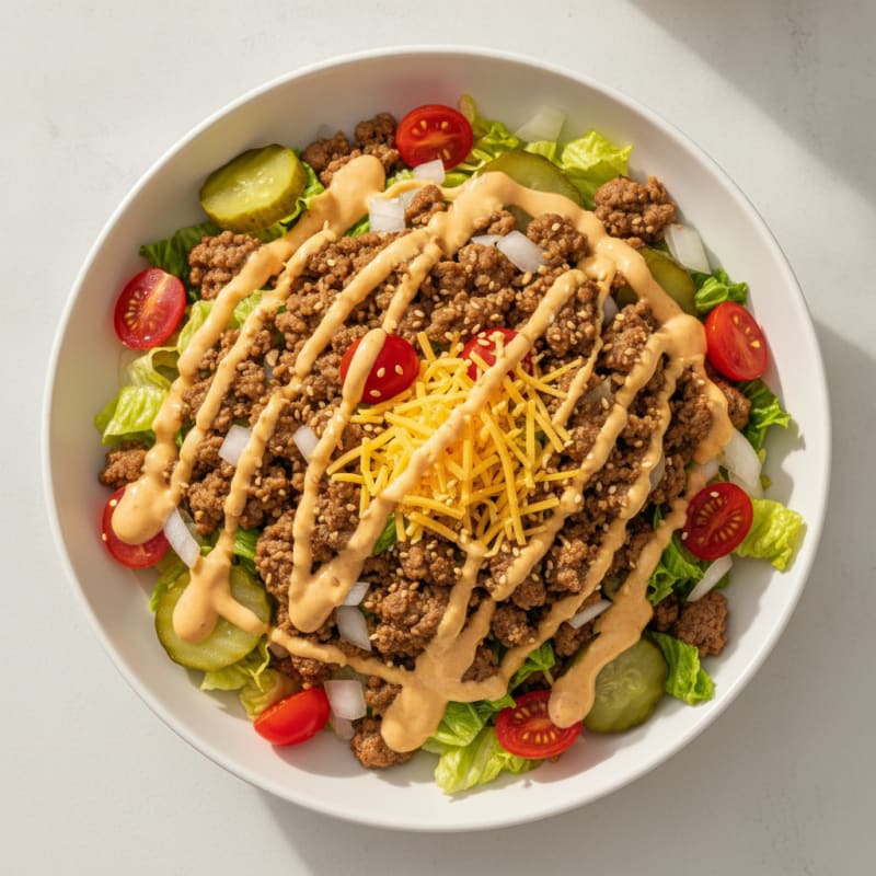Big Mac Inspired Protein Bowl