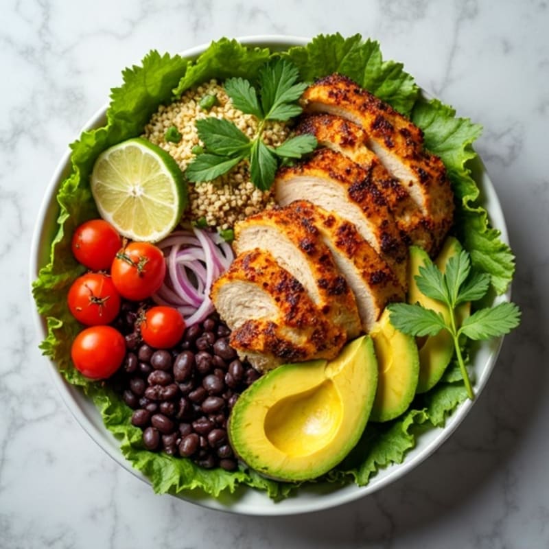Crispy Avocado and Black Bean Salad Bowl