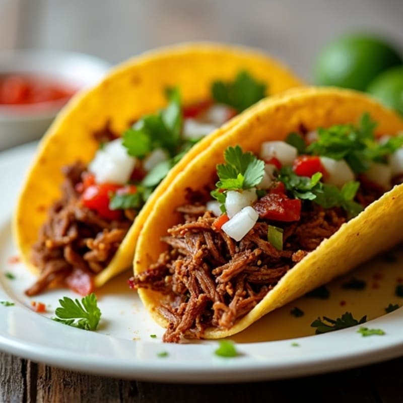 Tender Chili-Lime Shredded Beef Street Tacos