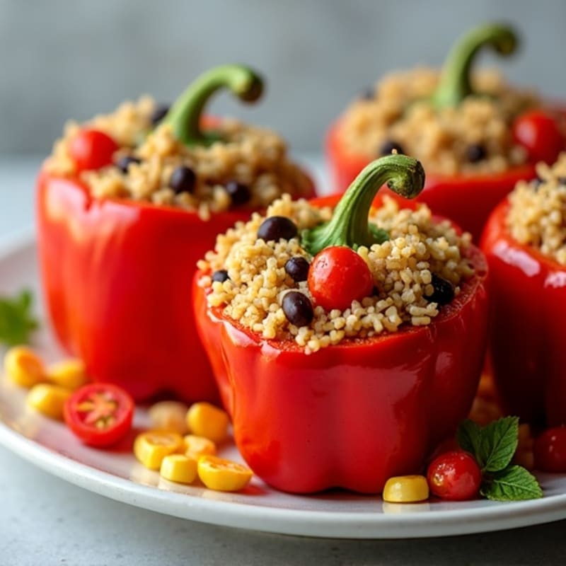 Zesty Quinoa Stuffed Bell Peppers