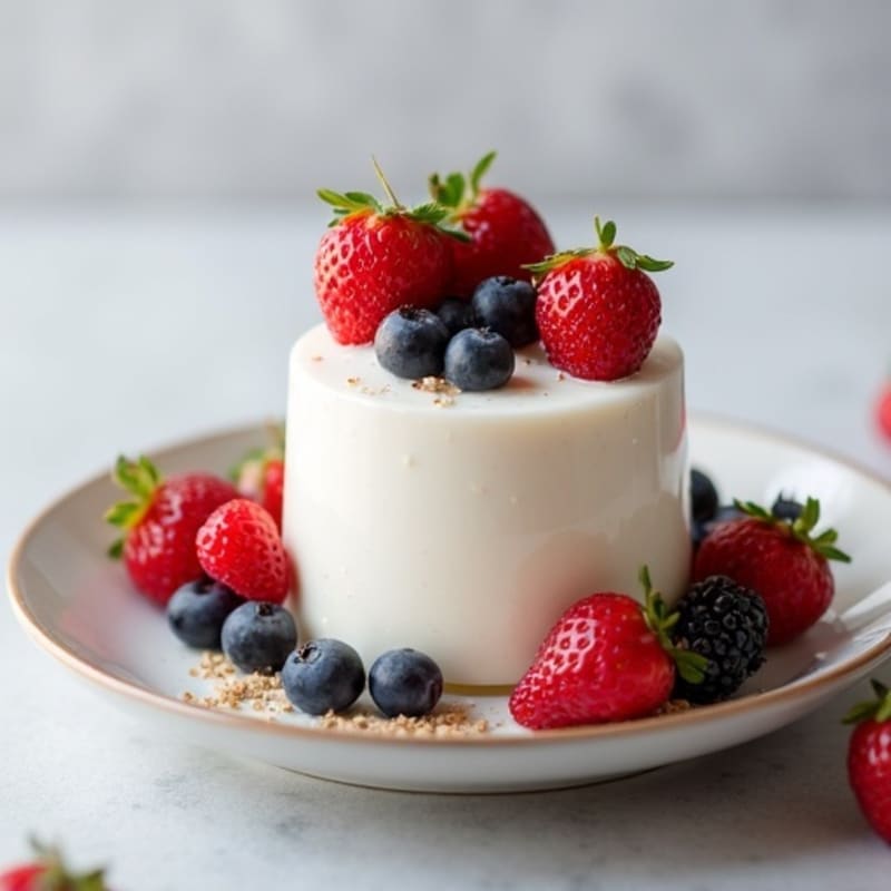 Greek Yogurt Protein Mousse with Berries