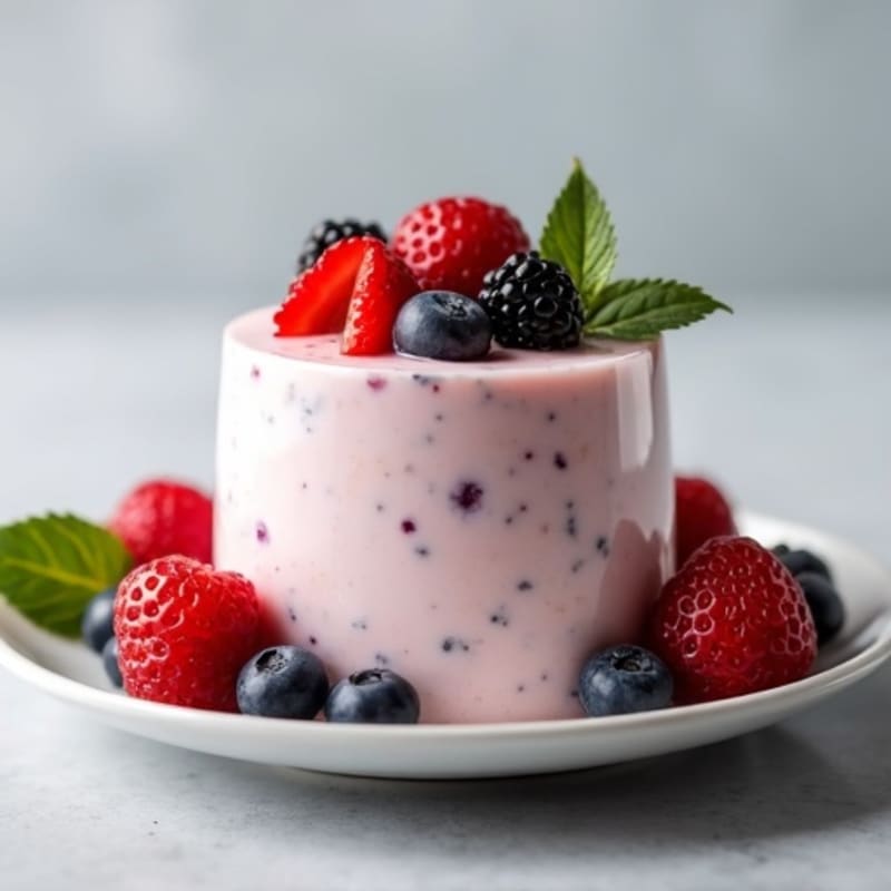 Silky Greek Yogurt Protein Mousse with Berries