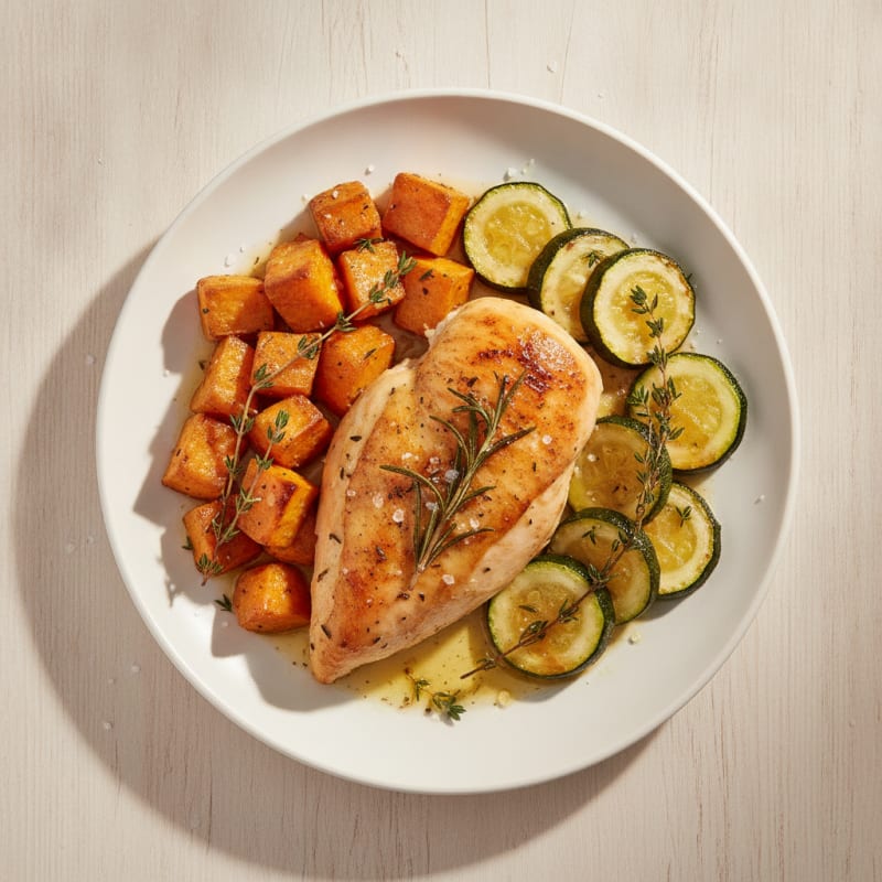 Herb-Roasted Chicken with Roasted Vegetables
