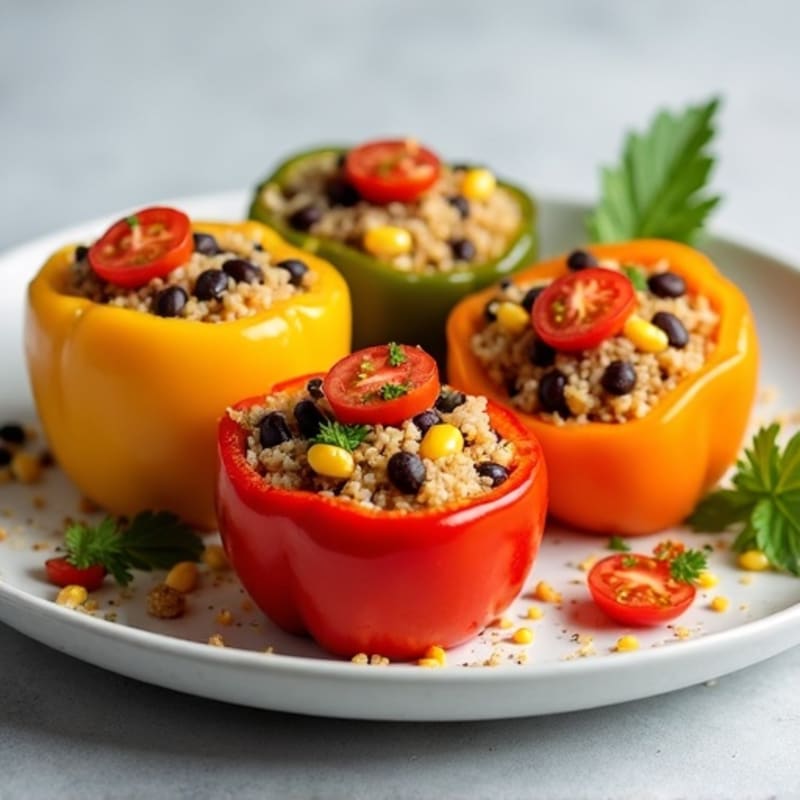 Zesty Quinoa Stuffed Peppers