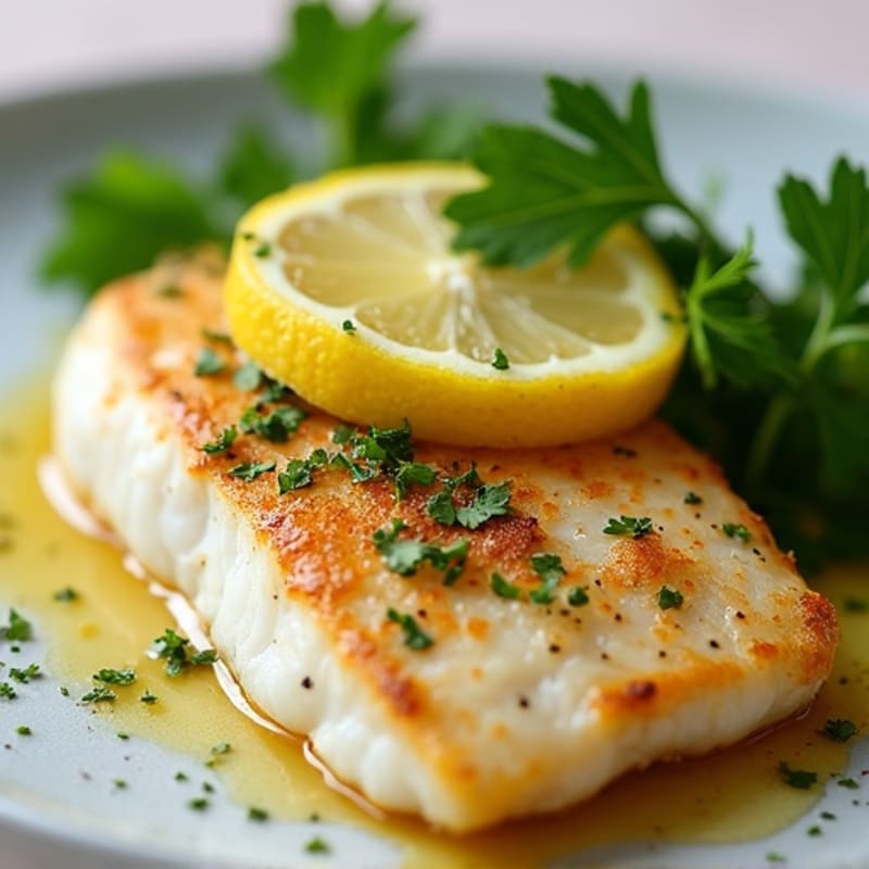 Lemon Herb Pan Seared Tilapia with Garlic Butter Sauce