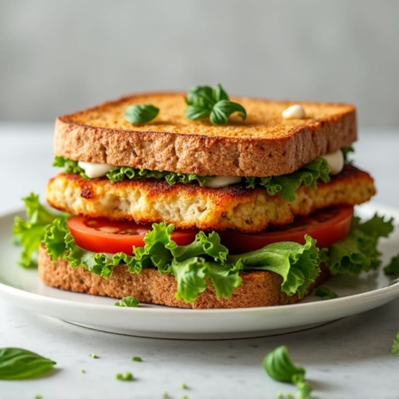Toasted Whole Wheat Pesto Chicken Sandwich