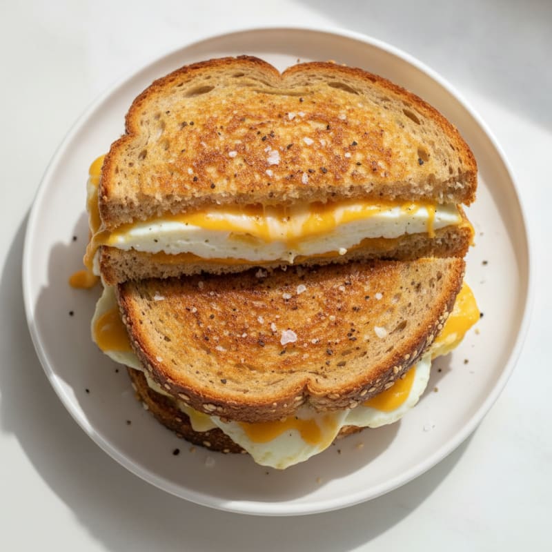 Triple Cheddar Grilled Cheese Sandwich