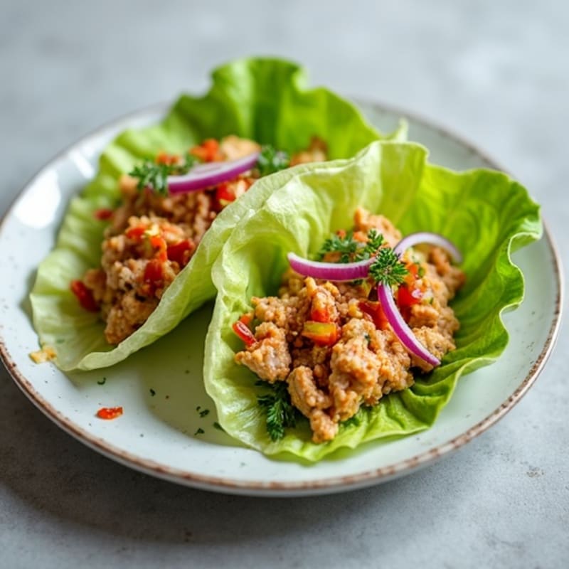 Spicy Sriracha Tuna Lettuce Wrap