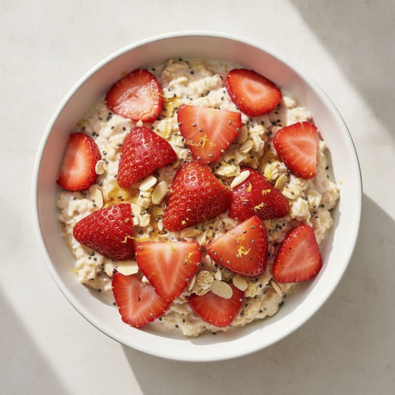 Strawberry Shortcake Overnight Oats
