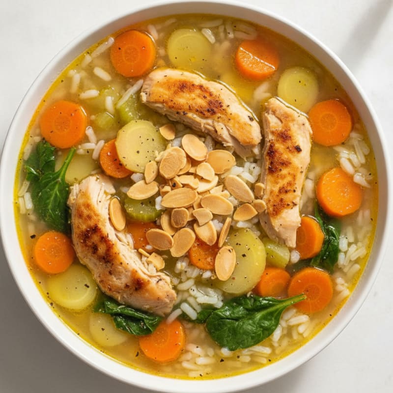 Hearty Lemon-Ginger Chicken and Vegetable Soup