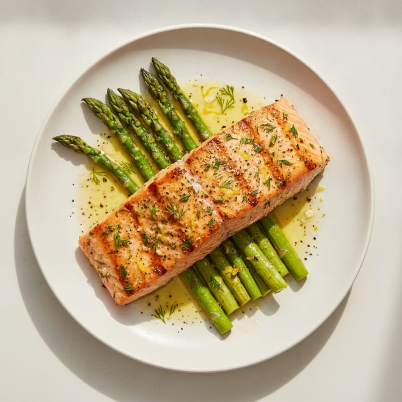 Lemon-Herb Grilled Salmon with Asparagus