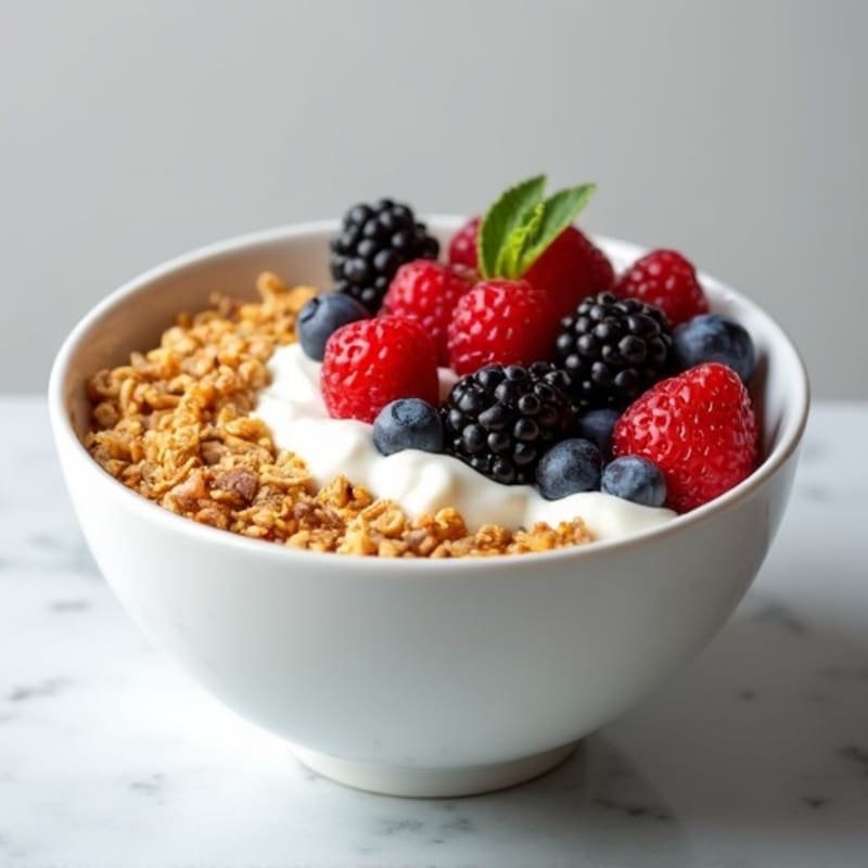 Greek Yogurt Muesli Bowl with Fresh Berries