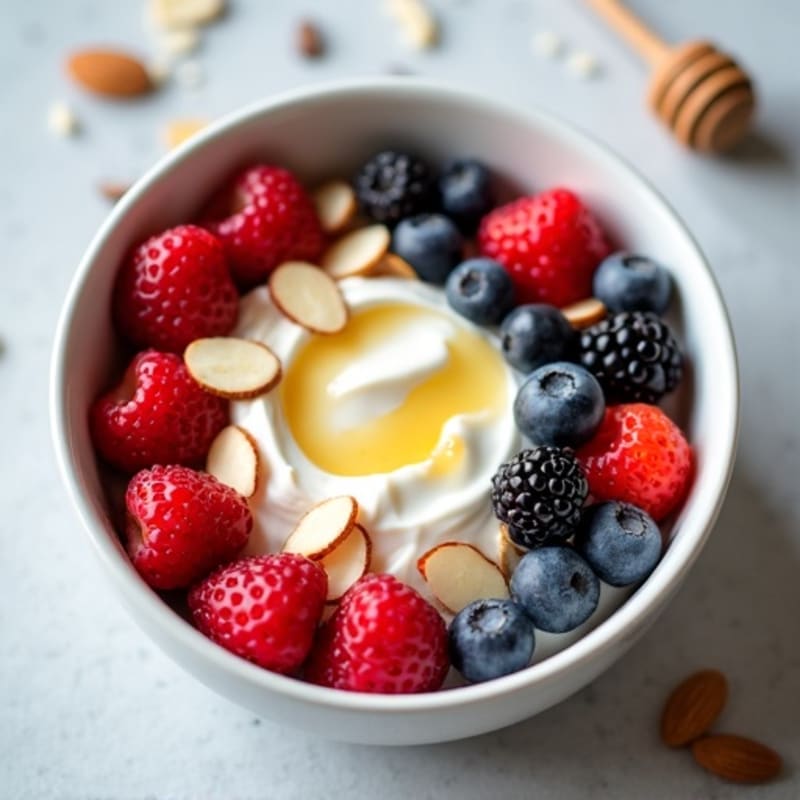 Greek Yogurt Protein Bowl with Mixed Berries