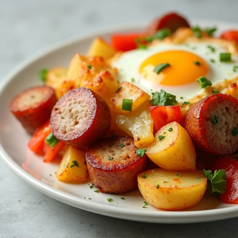 Hearty Baked Chicken Sausage and Roasted Potato Casserole