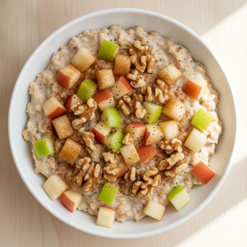 High Protein Apple Cinnamon Overnight Oats