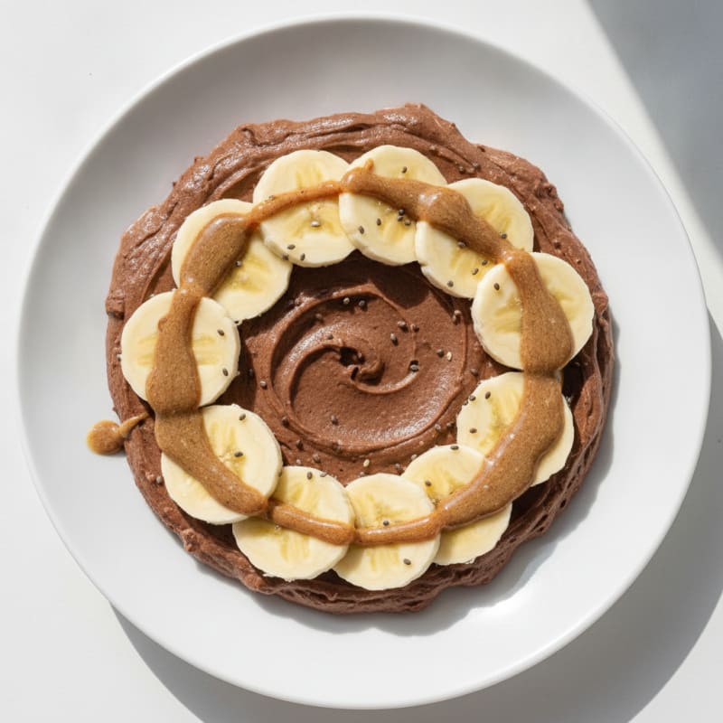 Silky Chocolate Protein Pudding with Sliced Bananas