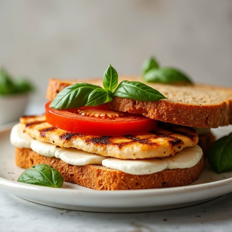 Grilled Chicken, Fresh Mozzarella, and Tomato Basil Sandwich