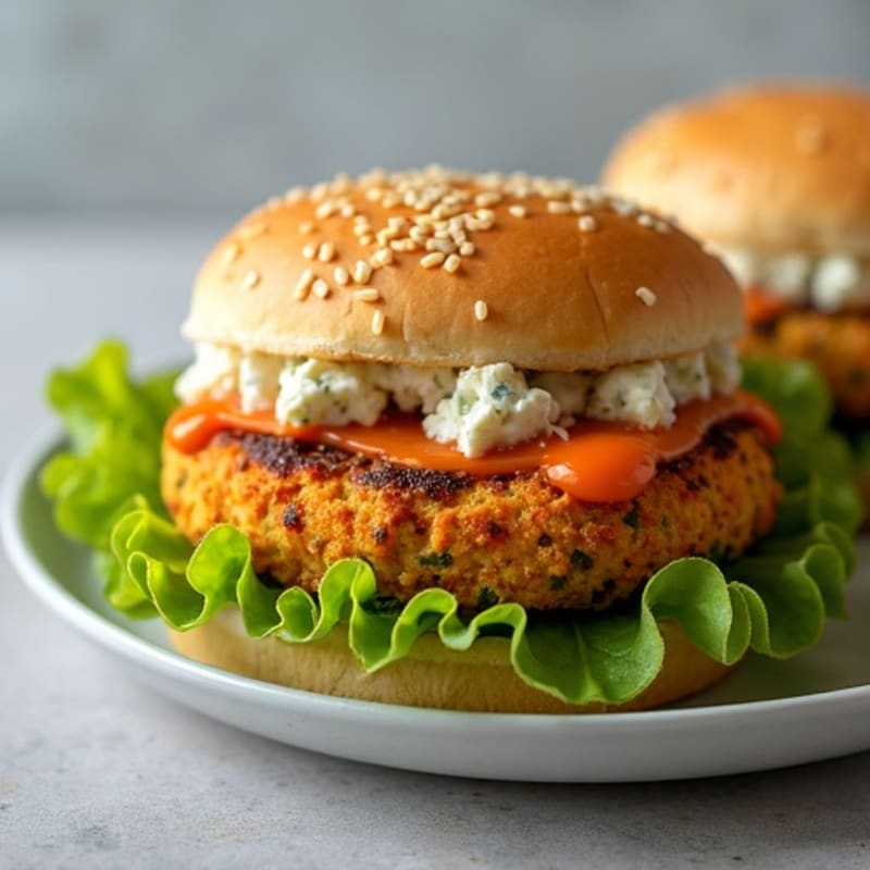 Spicy Buffalo Blue Cheese Turkey Burgers