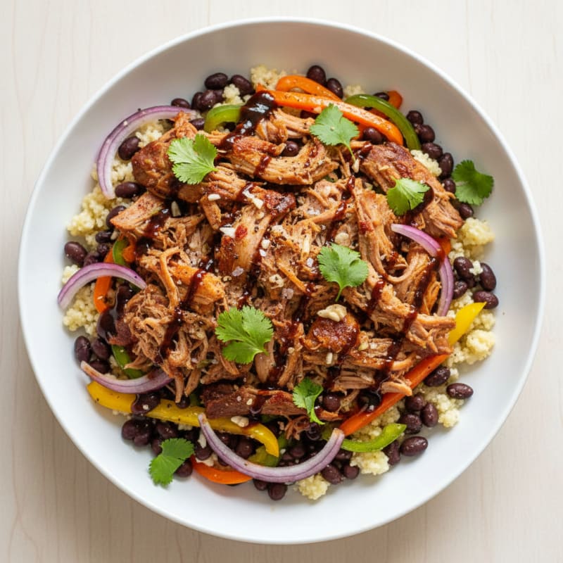 Smoky Pulled Pork Burrito Bowls