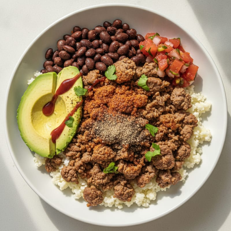 Lean Ground Beef Taco Bowl