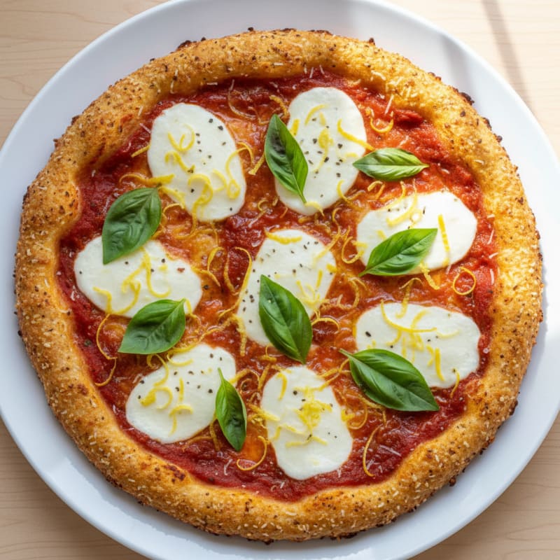 Golden Zesty Margherita Pizza