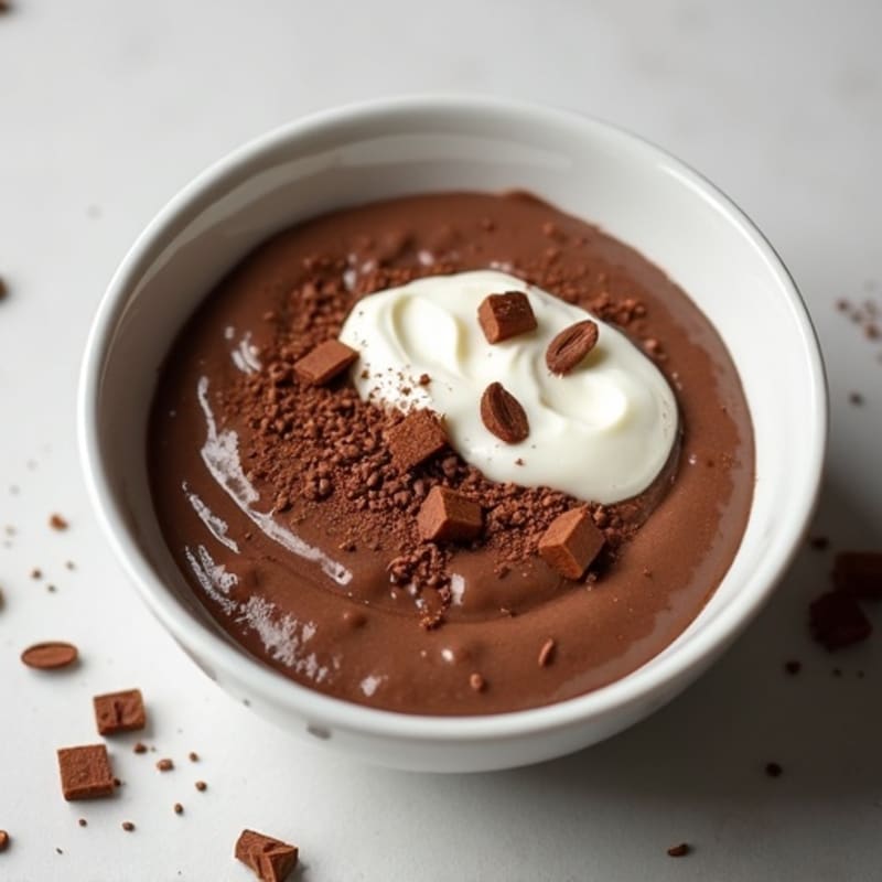 Silky Chocolate Protein Pudding with Greek Yogurt