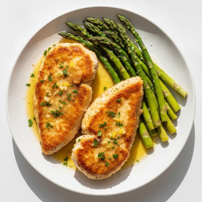 Pan-Seared Chicken Cutlets with Lemon-Herb Sauce
