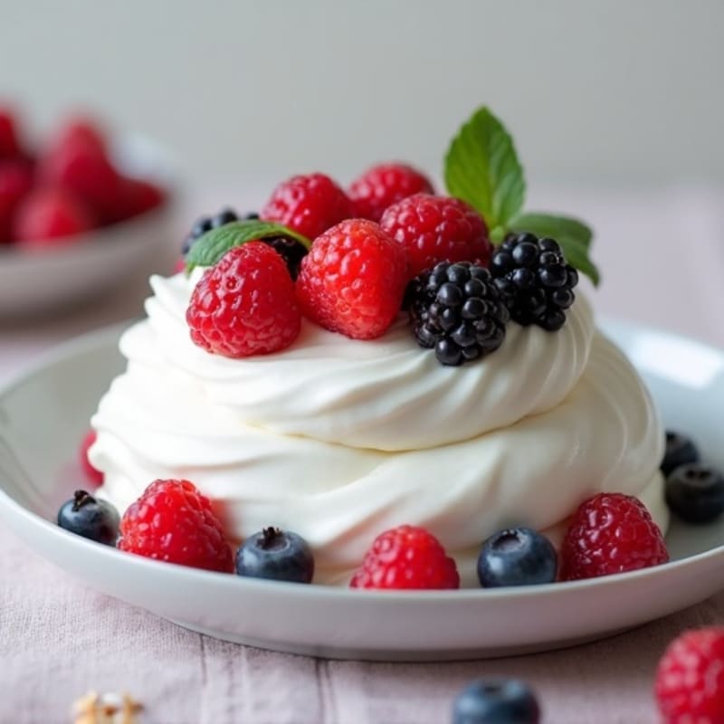 Silky Greek Yogurt Protein Mousse with Mixed Berries