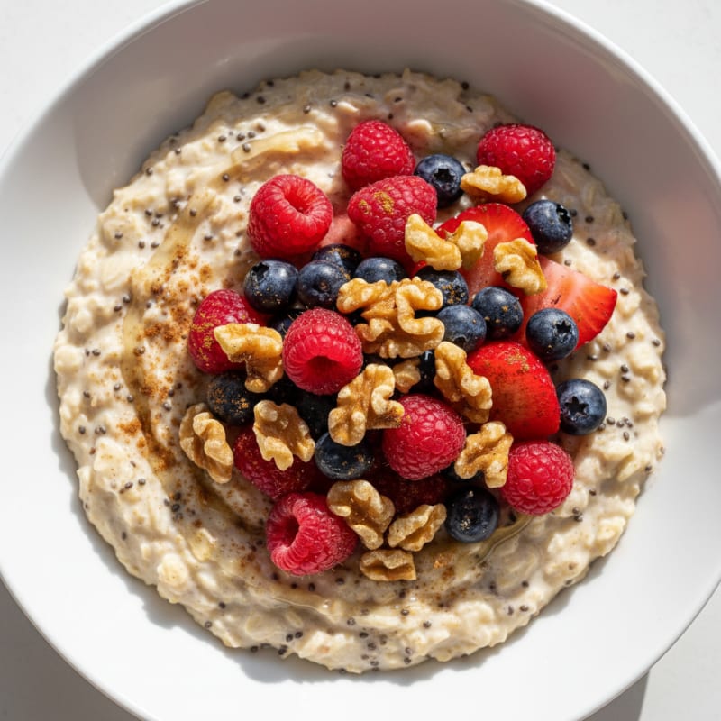 Overnight Oats with Berries and Nuts