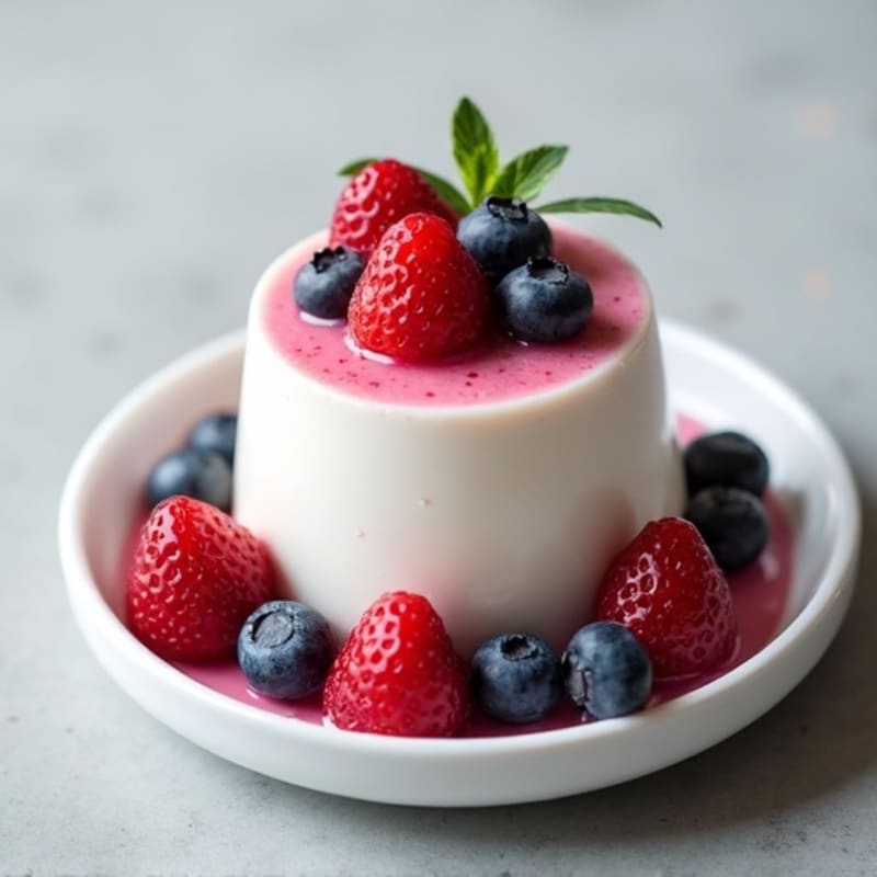 Silky Vanilla Protein Yogurt with Fresh Berries