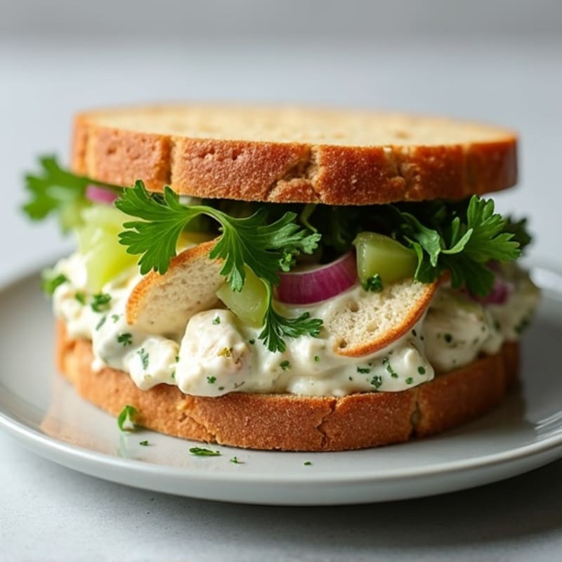 Herb-Roasted Chicken and Greek Yogurt Salad Sandwich