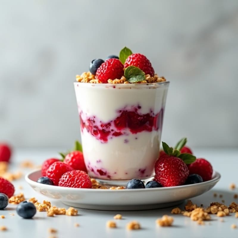 Creamy Berry Parfait with Crunchy Granola