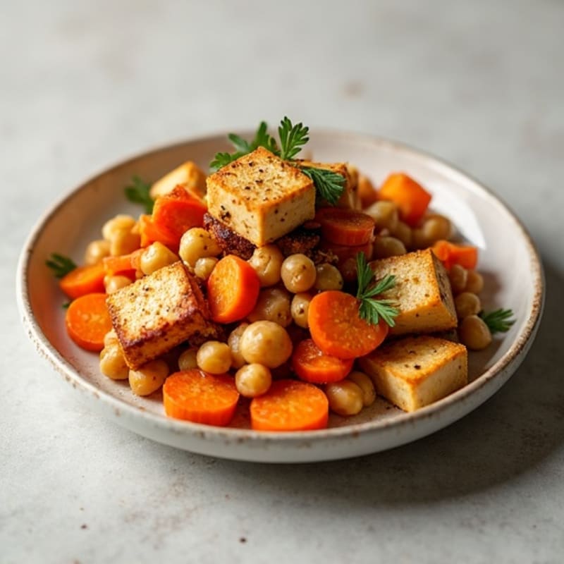 Crispy Tofu and Roasted Root Vegetables