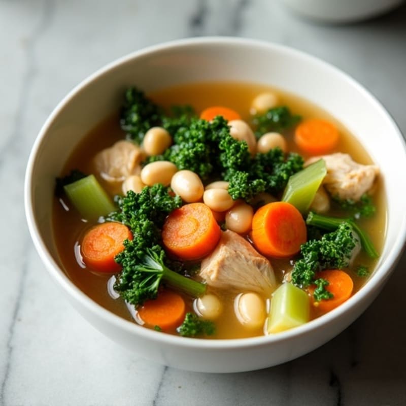 Hearty White Bean Chicken Kale Soup