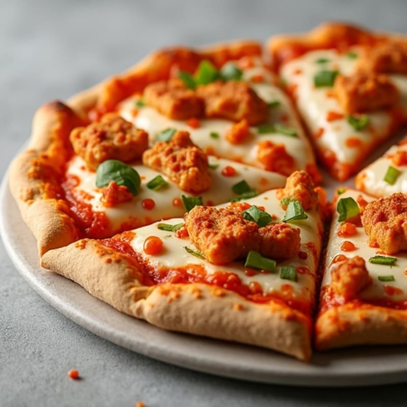 Crispy Buffalo Chicken Whole Wheat Pizza
