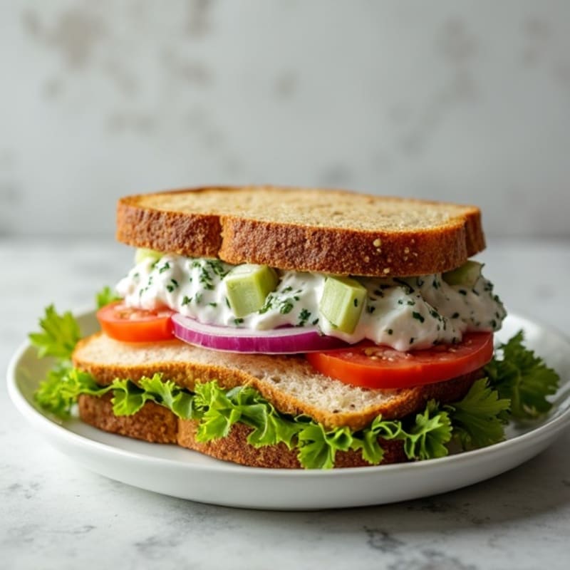 Herb-Roasted Chicken and Greek Yogurt Salad Sandwich