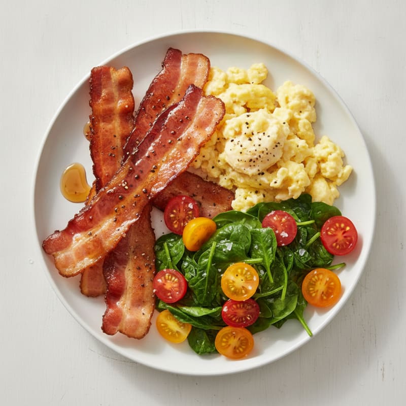 Maple-Glazed Turkey Bacon Breakfast Plate