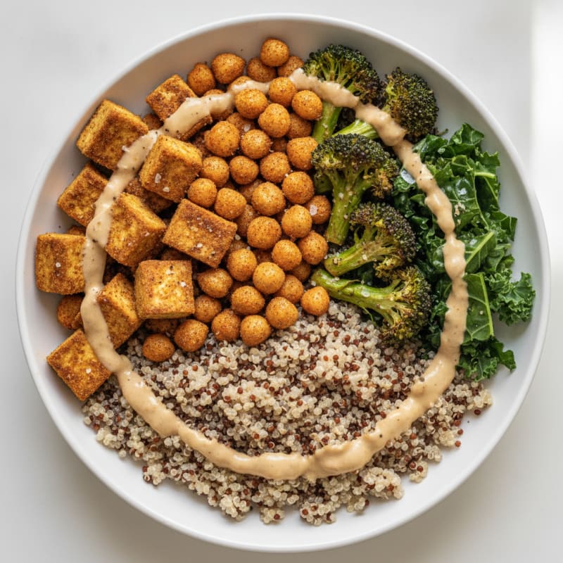 Roasted Vegetable and Chickpea Power Bowl