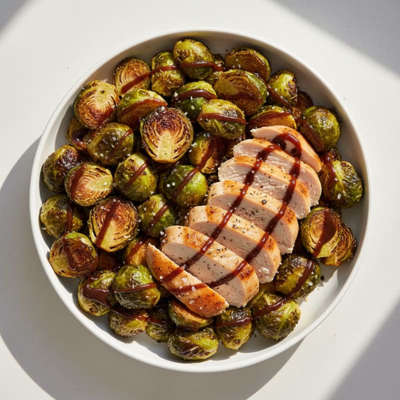 Roasted Brussels Sprouts with Balsamic Glaze