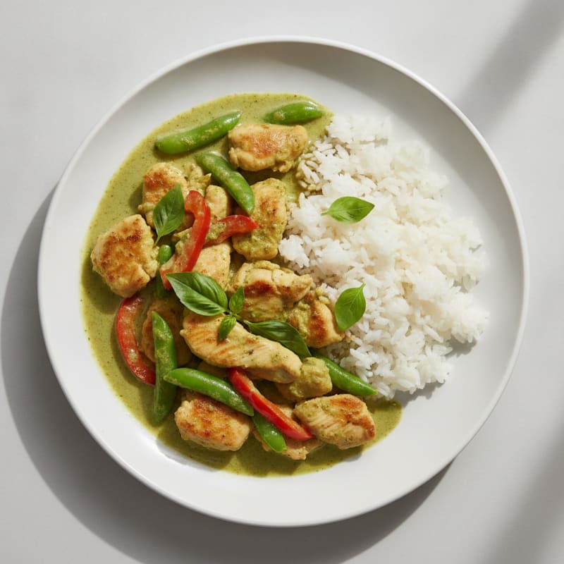 Thai Green Curry Chicken with Jasmine Rice