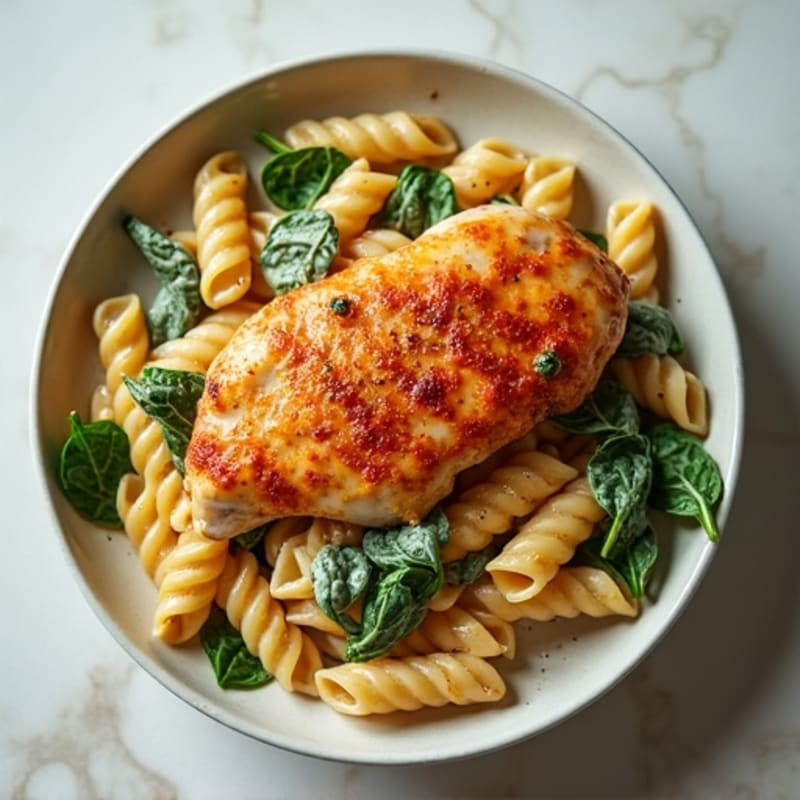 Spicy Smoked Paprika Chicken with Creamy Pasta