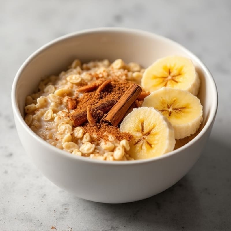 Vanilla-Cinnamon Protein Oatmeal with Caramelized Banana