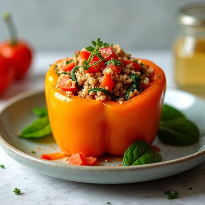 Protein-Packed Ground Turkey Stuffed Bell Peppers