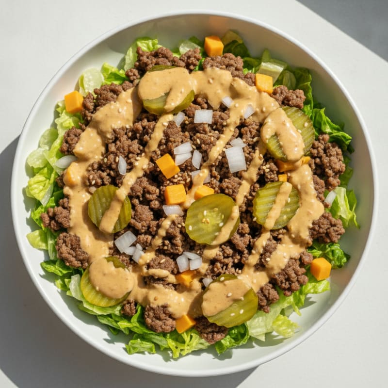 Big Mac Inspired Protein Bowl