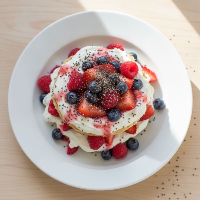 Greek Yogurt Protein Parfait with Mixed Berries